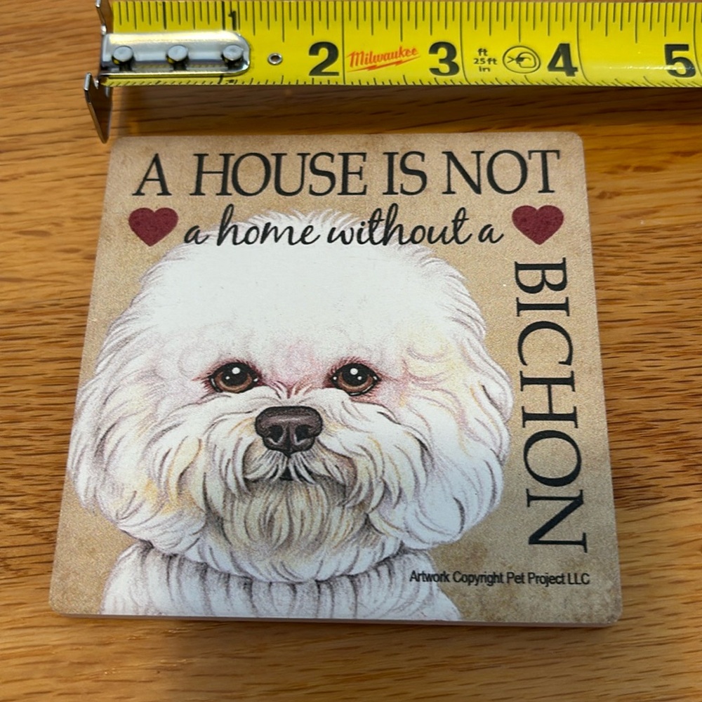 Bichon trivet or coaster